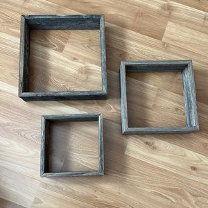 Barnwood box shelves